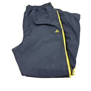 Vintage Adidas Plus Size Black and Yellow lined Track pants Men’s Size  XXL